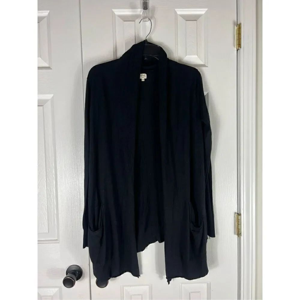 Wilfred Aritzia Womens Black Silk & Cashmere Cardigan Size Small